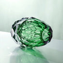 Axyaa Cut Water Green Gradient Glazed Vase for Living Room Entrance