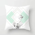 Light Blue Green Mint Geometric Print Boho Pillowcase Set by Axyaa