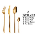 Axyaa 21 Piece Gold Cutlery Set - Stainless Steel 304 Elegant Tableware