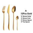 Axyaa 21 Piece Gold Cutlery Set - Stainless Steel 304 Elegant Tableware