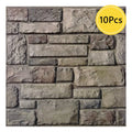 Axyaa 3D Faux Stone Peel and Stick Wall Panels - Set of 10