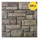 Axyaa 3D Faux Stone Peel and Stick Wall Panels - Set of 10