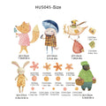 Axyaa Mushroom Animals Nursery Wall Decals Art for Kids Room Girls Bedroom