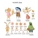 Axyaa Mushroom Animals Nursery Wall Decals Art for Kids Room Girls Bedroom