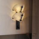 White Marble Alabaster Wall Lamps by Axyaa for Home Decor Fixture