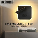 Axyaa Rotatable LED Wall Lamp with USB Charging & Switch - Bedroom Spotlight