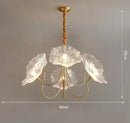 Axyaa Nordic Glass Flower Pendant Light for Home Decor and Restaurant Ambiance