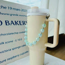 Axyaa Beads Tumbler Handle Strap: Kawaii Water Bottle Sling Holder