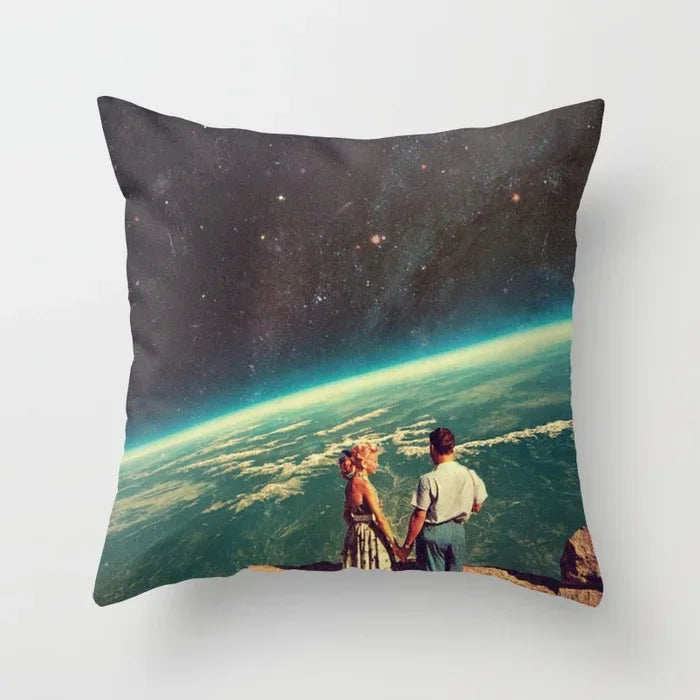 Axyaa Starry Sky Moon Cushion Cover - 45X45CM