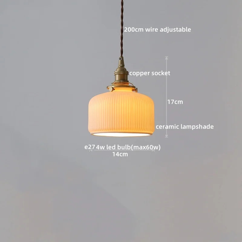 Axyaa Copper Glass LED Pendant Chandelier for Home Decor