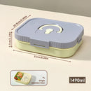 Axyaa Divided Lunch Box: Portable, Sealed, Large Capacity for Food, Salad, Fruits