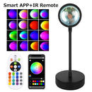 Axyaa LED Sunset Projector Lamp with Bluetooth Control and Disco Lighting