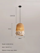 Axyaa Bohemian Hemp Rope Chandelier Pendant Lamp Light
