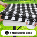 Axyaa Waterproof Elastic Fitted Picnic Table Cover for Outdoor Dining