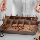 Axyaa Non-Stick Square Lattice Brownie Pan for Baking Delicious Desserts