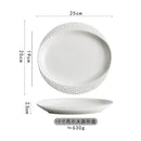 Axyaa Ceramic White Steak Plate - High-value Hotel Tableware