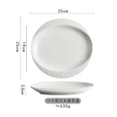 Axyaa Ceramic White Steak Plate Spaghetti Set - High-Value Club Tableware