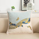 Axyaa Nordic Chenille Feather Embroidery Throw Pillowcase for Home Decor