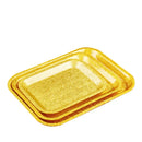 Axya Acrylic Golden Rectangle Snack Serving Platter Tray Hotel KTV Decor Gold Tray