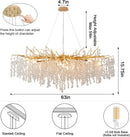 Axyaa Tree Branch Crystal Chandelier for Dining Living Bedroom