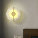 Axyaa Copper Marble Wall Lamp: Postmodern Designer LED Lighting for Bedroom & Aisle