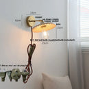 Axyaa Ash Wood LED Wall Lights - Modern Nordic Up Down Lamp