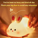 Axyaa Bunny Touch Sensor Night Light: USB Rechargeable LED Lamp for Children's Toy