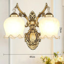 Axyaa European Style Gold LED Wall Lamp for Bedroom Living Room Stairway