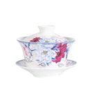 Axyaa Bird Tea Gaiwan Set - 350ml Porcelain Art Tea Bowl Kit