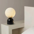 White Marble Floor Lamp by Axyaa: Minimalist Living Room & Bedroom Lighting Fixtures