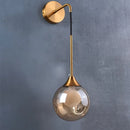 Axyaa Gold Glass Ball LED Wall Sconce - Modern Nordic Indoor Lighting Fixture