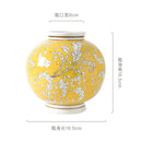 Axyaa Blue White Porcelain Ceramic Vase Chinese Retro Decor Flower Home Accessory