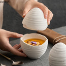Axyaa White Ceramic Dessert Soup Bowl Set for Molecular Cuisine Tableware