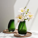 Axyaa Green Flower Arrangement Vase - Elegant Living Room Dining Table Decor
