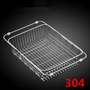 Axya Stainless Steel Kitchen Dish Shelf with Adjustable Drainage Rack