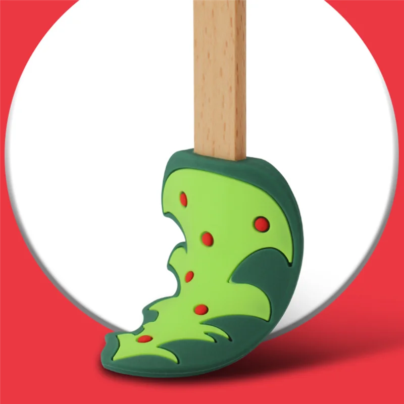 Axyaa Christmas Silicone Spatula with Wooden Handle for Baking