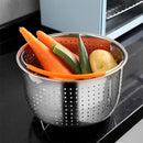 Axya 304 Stainless Steel Multi-Function Steam Basket for Pressure Cooker