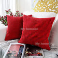 Axyaa Solid Color Graininess Cushion Cover Sofa Decor Lumbar Pillow Case