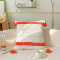 Axyaa Light Luxury Woven Cloth Tassel Throw Pillow - Heavy Craftsmanship