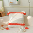 Axyaa Light Luxury Woven Cloth Tassel Throw Pillow - Heavy Craftsmanship