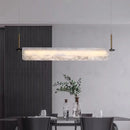 Axya Marble Strip LED Chandelier: Modern Minimalist Luxury for Hotel, Restaurant, or Bar