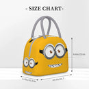 Axyaa Miniones Insulated Lunch Bag - Fun Kawaii Design, Large Capacity Cooler