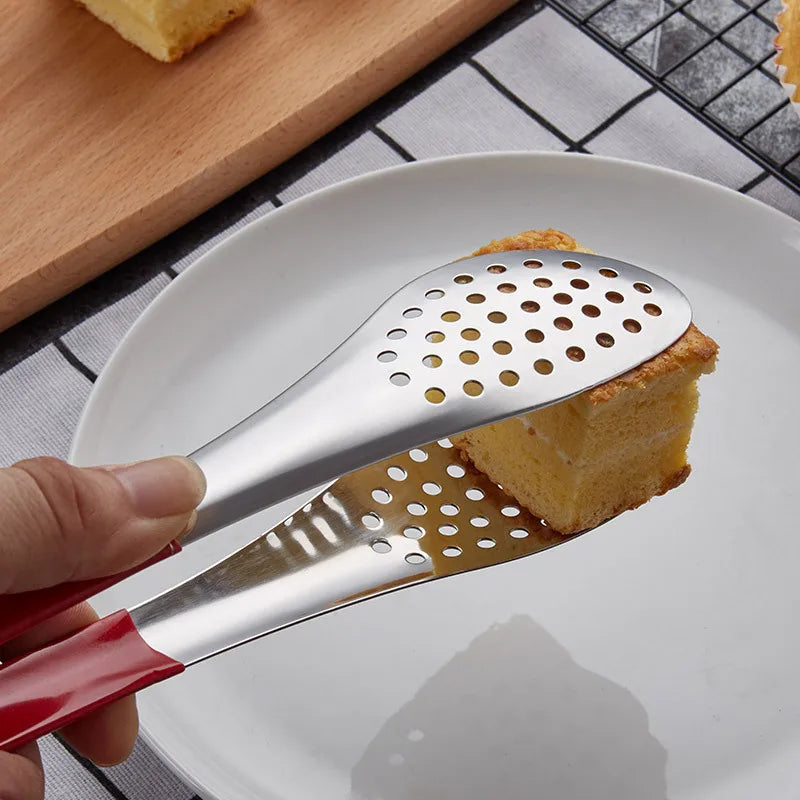 Axyaa Stainless Steel Kitchen Tongs - Nonstick Cooking Tool Clamp