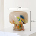 Axyaa Mushroom Glass Vase: Creative Floral Table Decor & Room Aesthetic