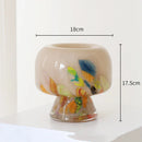 Axyaa Mushroom Glass Vase: Creative Floral Table Decor & Room Aesthetic