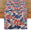 Axyaa Coral Table Runner for Rustic Dining Decor - Wedding Party Home Coffee Hotel