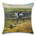Axyaa Retro Airplane Cartoon Pattern Cushion Cover