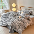 Axyaa Rabbit Wool & Milk Wool Four-Piece Set - Colorful & Warm