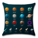 Solar System Sun Planet Print Cushion Cover 45X45CM for Axyaa Brand