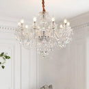 Axyaa French Lustre Crystal Chandelier Living Room Decor Glass Pendant Lights